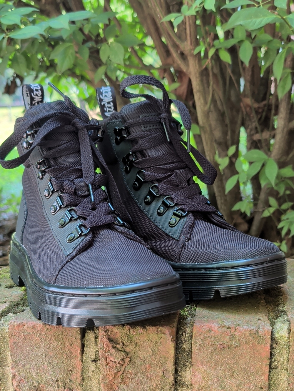Dr Marten's Black Unisex Combs Canvas Lace-Up Ankle Boots Size 5 (841)